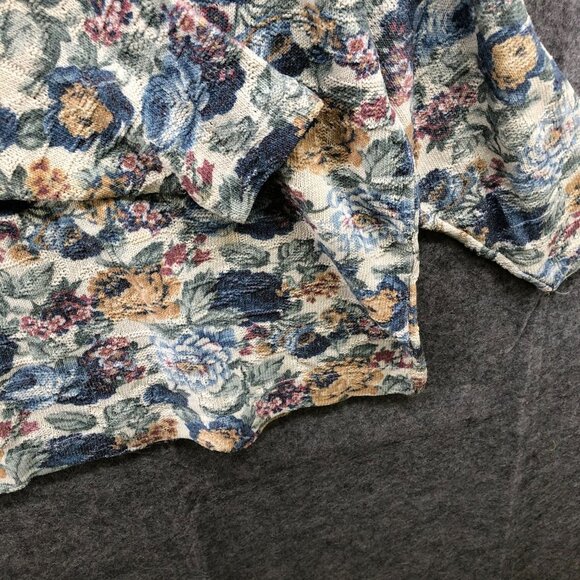 VTG Objects Dart Womens Grandma Floral Knit Long Sleeve Top Size L Granny - Picture 6 of 12
